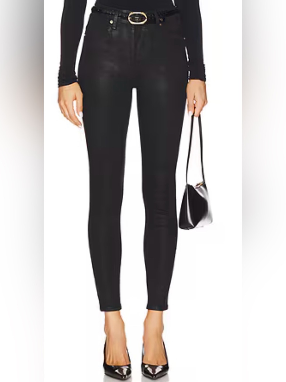 Frame The Alix Black Coated Skinny Jean - NWT